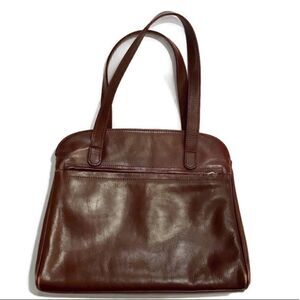 Le Torri 100% Leather Handbag Made In Italy Brown